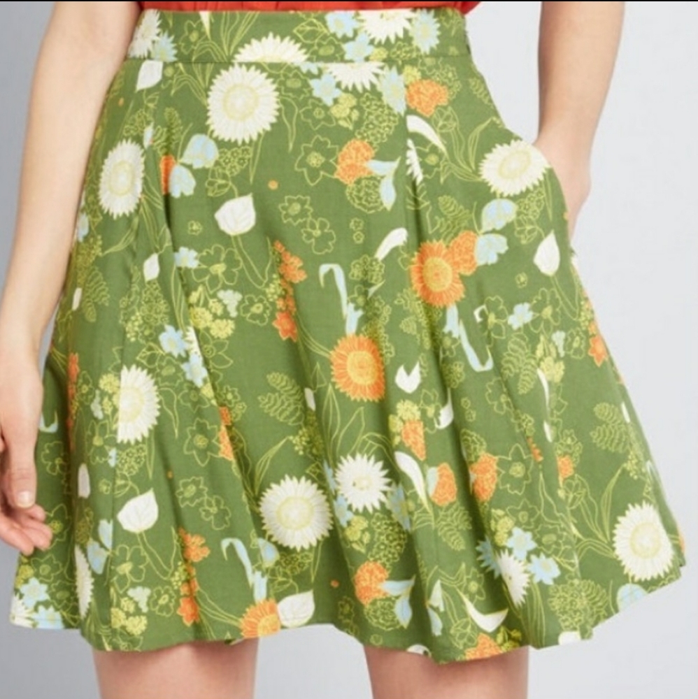 Modcloth floral skirt
